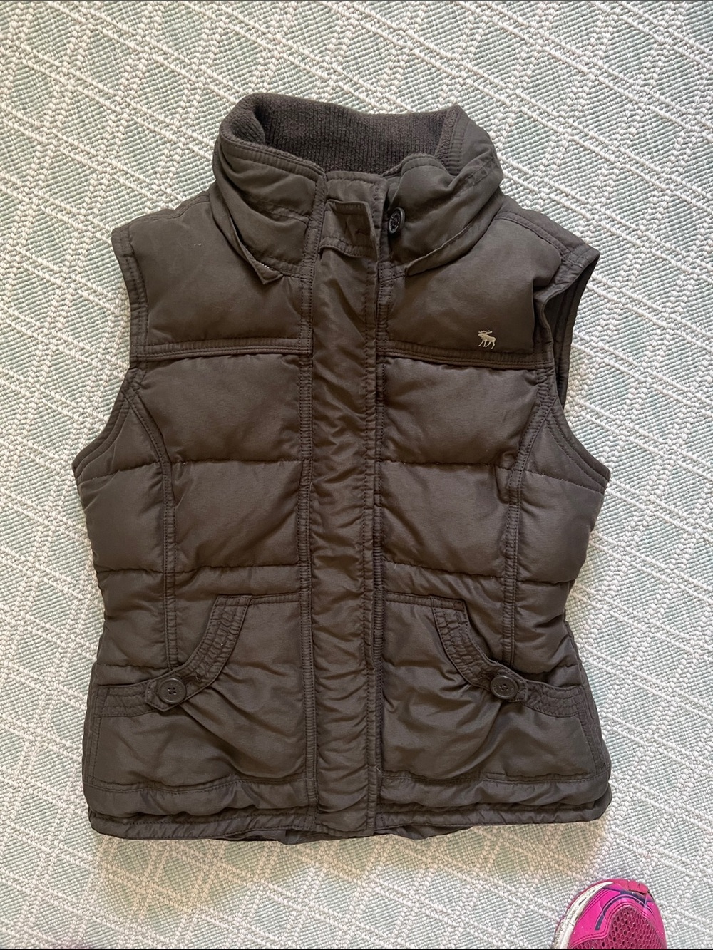 abercrombie kids Brown Quilted Puffer Vest
